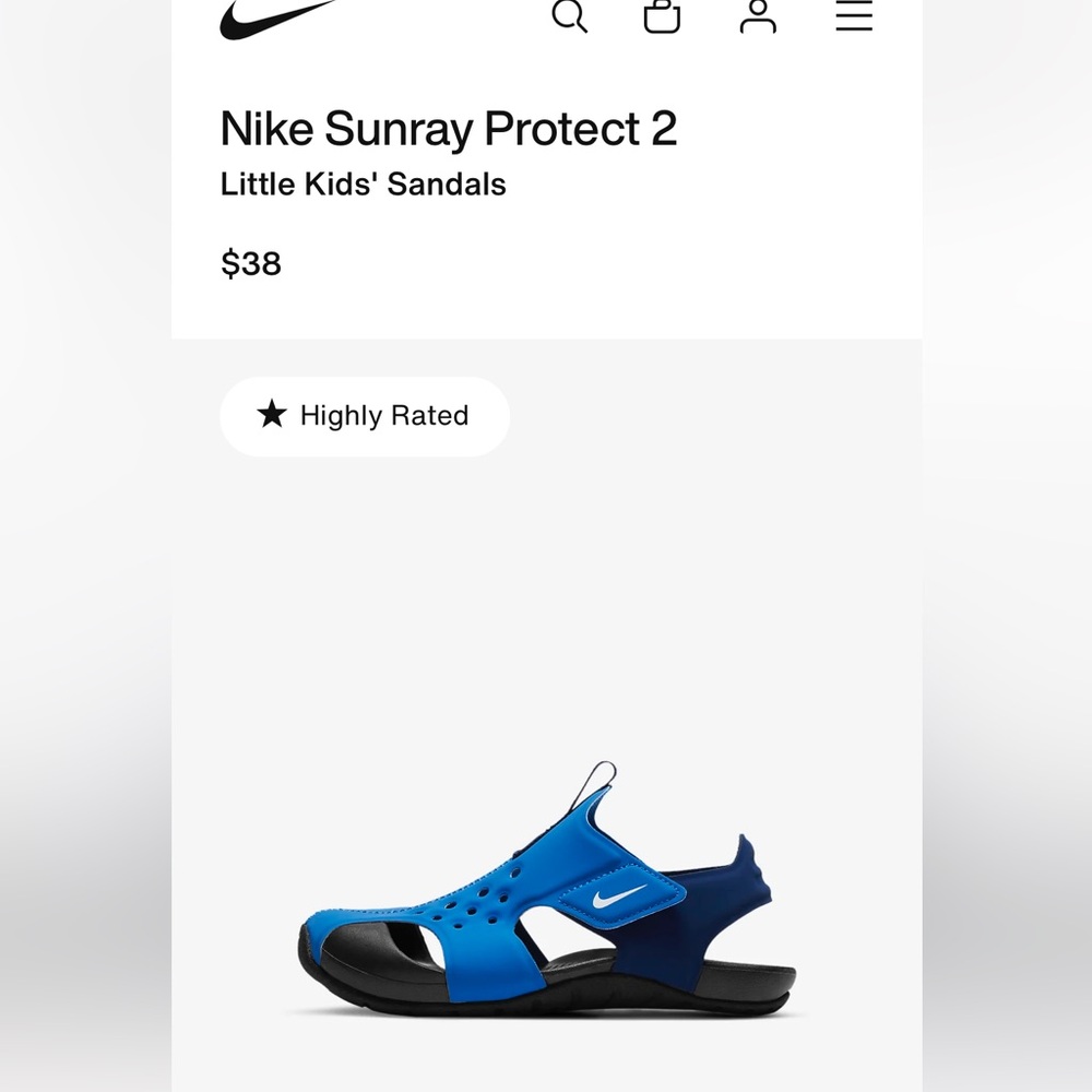 Nike Sunray Protect 2 size 11c New!
